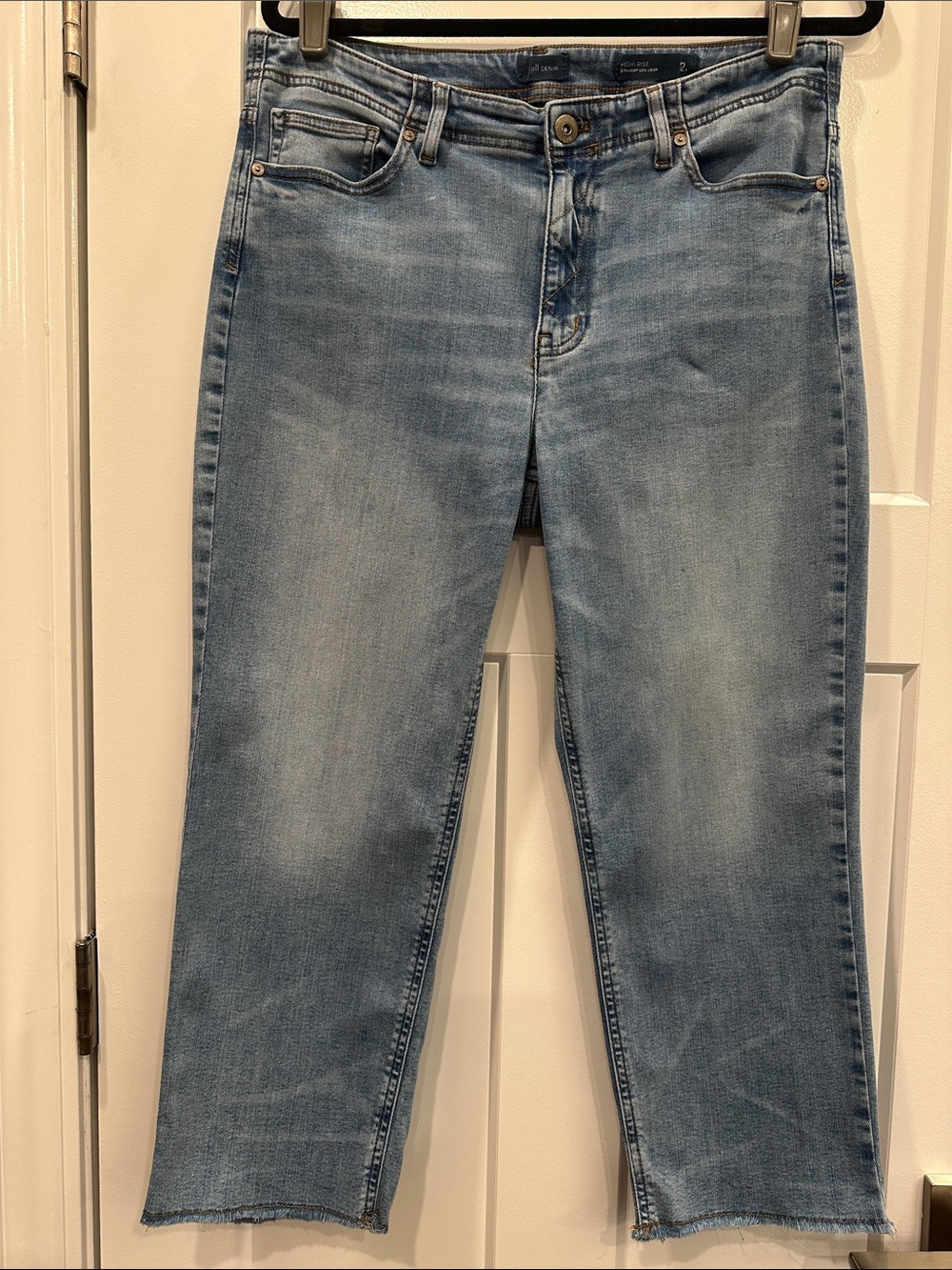 J. Jill Denim, HIGH-RISE STRAIGHT-LEG CROP